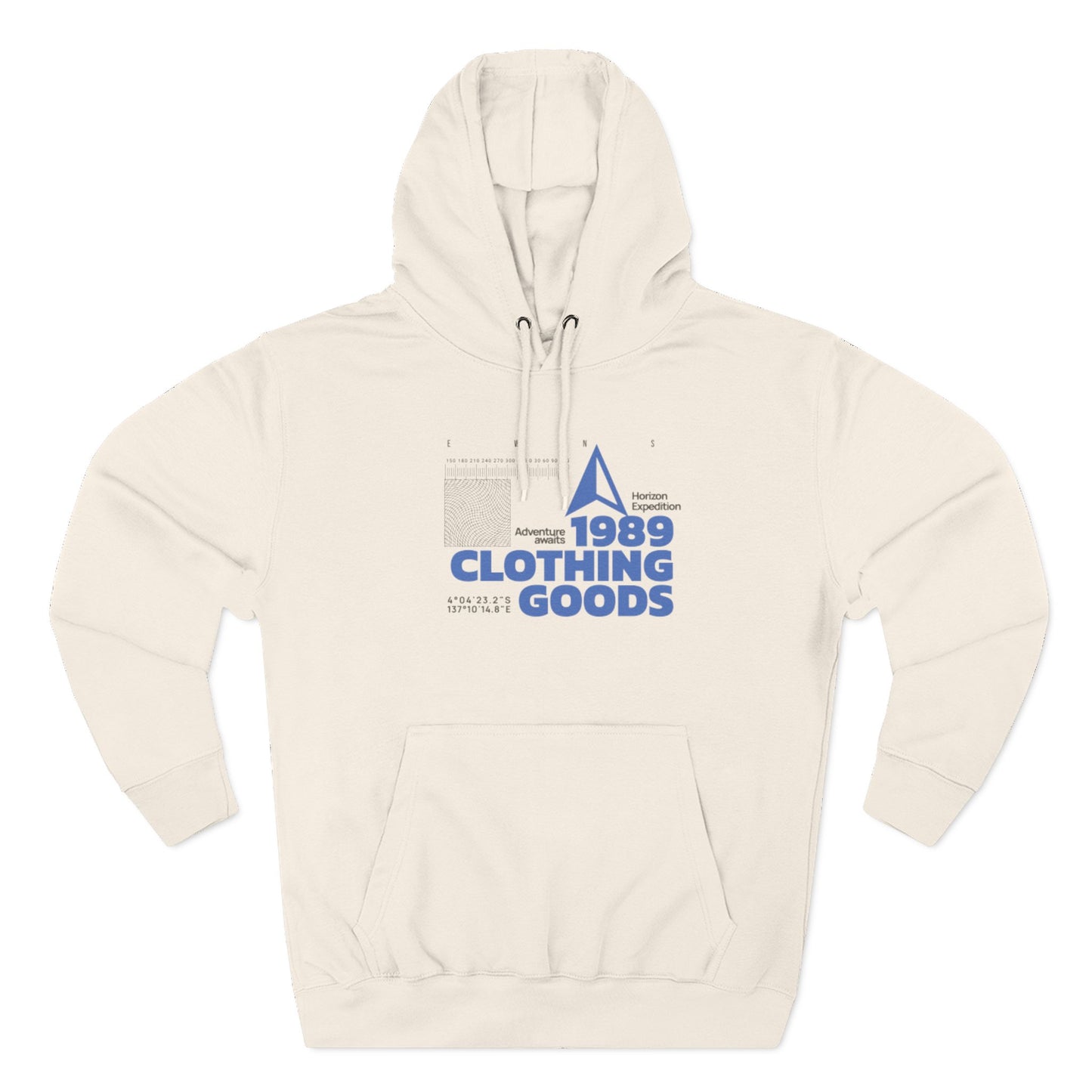 Compass Three-Panel Fleece Hoodie