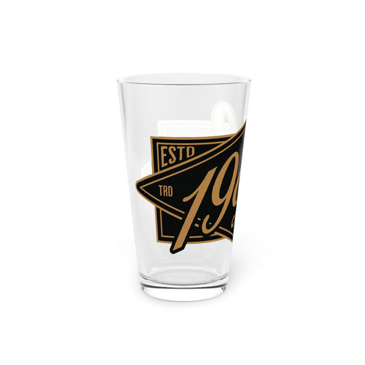 Vintage Style 16oz Pint Glass - 1989 Gold Design