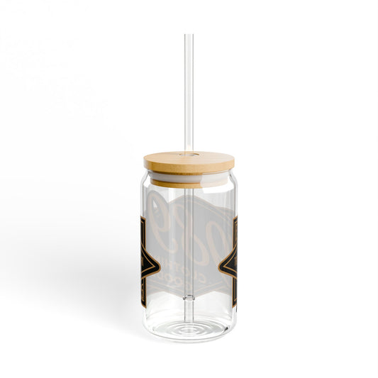 Stylish 1989 Sipper Glass - 16oz with Bamboo Lid and Straw